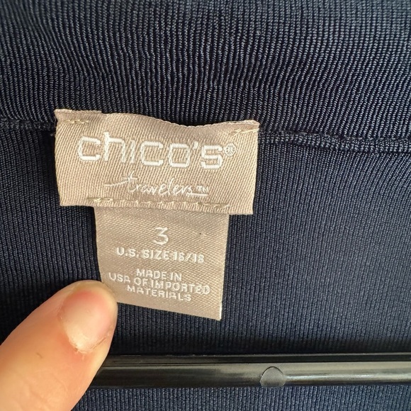 Chico's Travelers scarf front Cardigan women’s 16/18 nwt - Picture 4 of 8